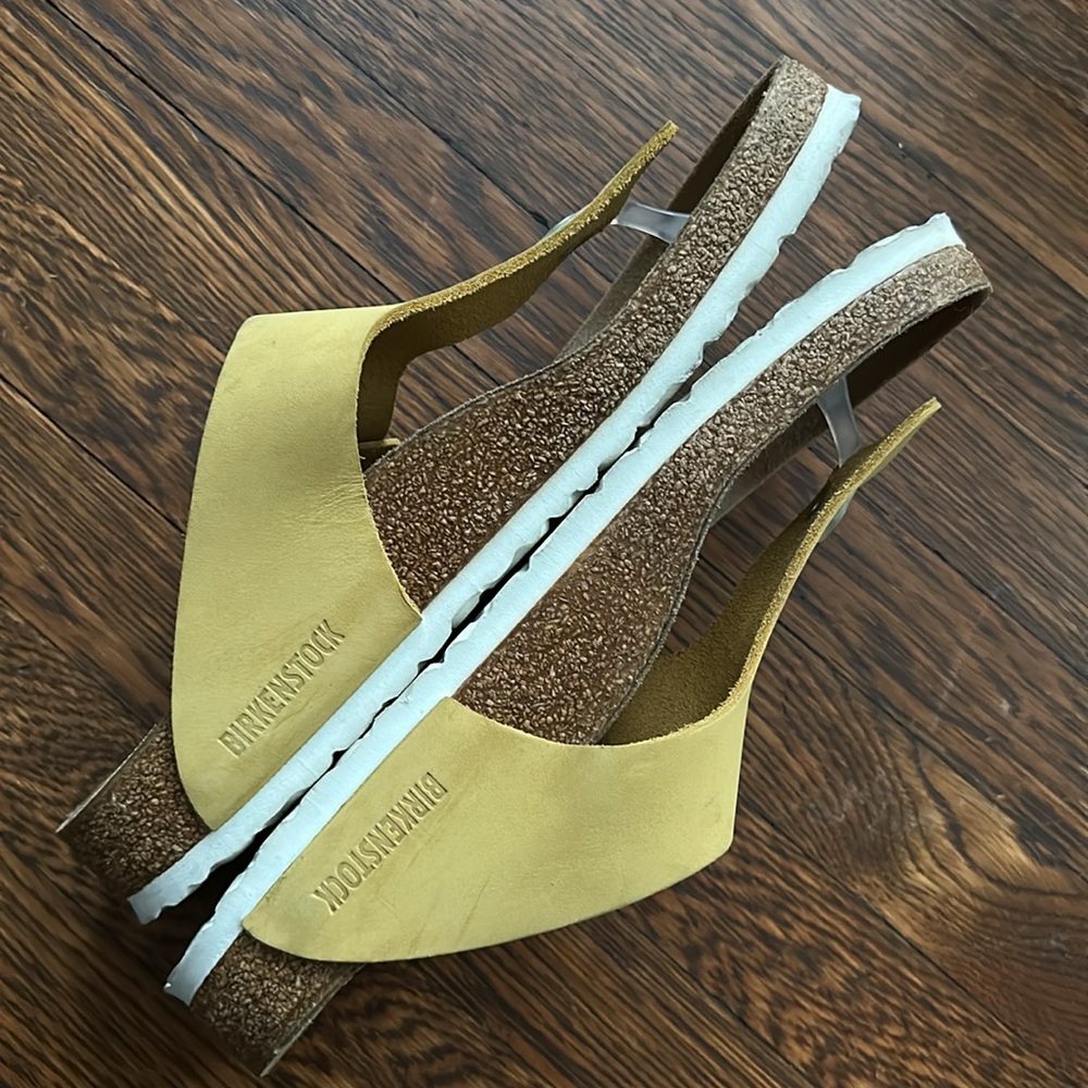 Birkenstock gizeh leather popcorn sandals size 42 11 reg width soft footbed - Picture 3 of 5